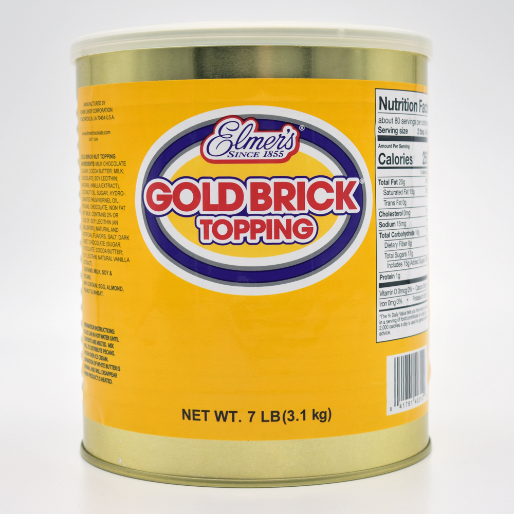 Gold Brick Topping (2 Food Service Tins) - Click Image to Close